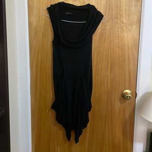 Allsaints spitalfields Zahara sleeveless mini dress black cowel neck. UK 8/US 4